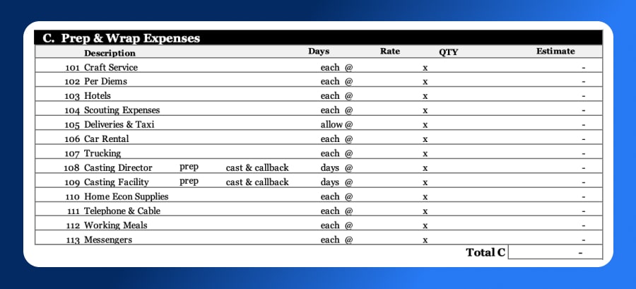 How to Fill Out the AICP Bid Form - Prep & Wrap Expenses - Wrapbook