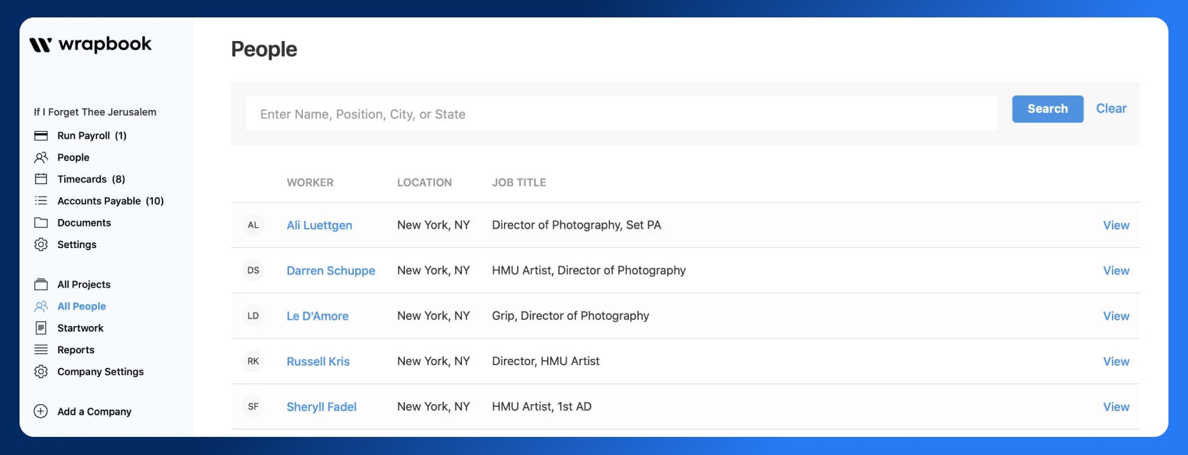 Production Coordinator - Film Crew List - Wrapbook