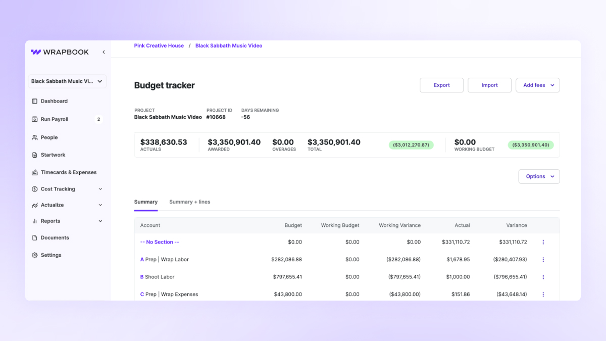 You Can Now Actualize Budgets with Wrapbook - Wrapbook - Budget Tracker