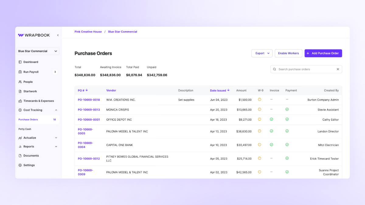 You Can Now Actualize Budgets with Wrapbook - Wrapbook - POs