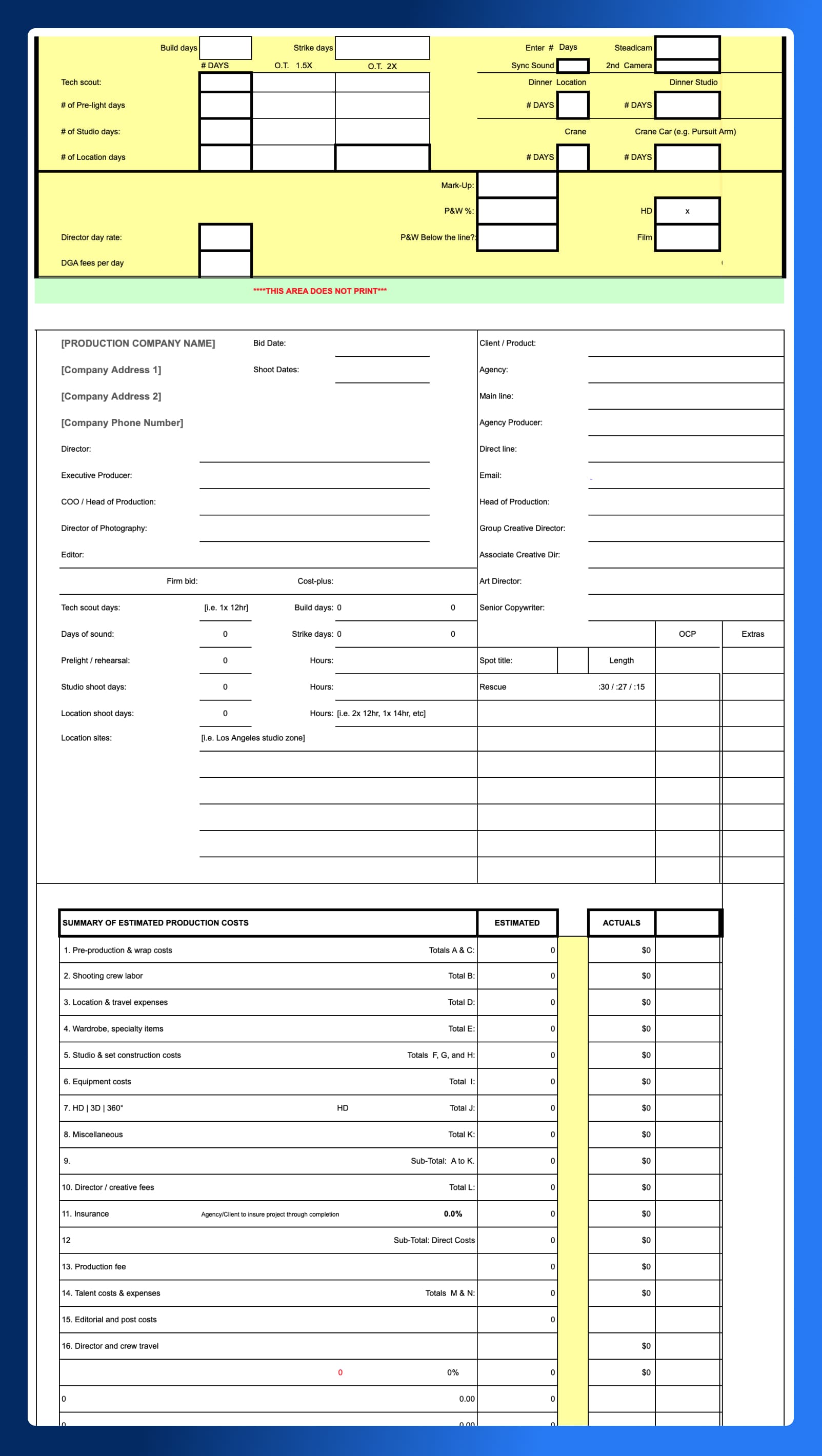 How to Create a Film Budget - Film Budget Template - Wrapbook