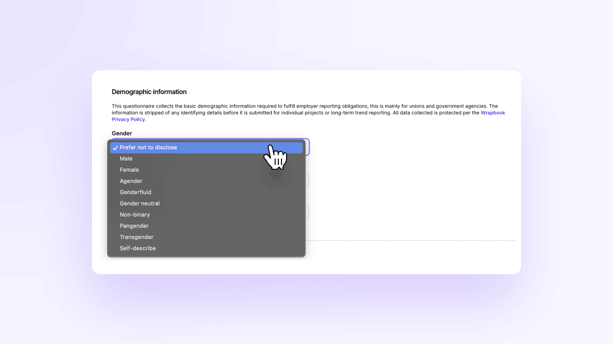Wrapbook Implements AICP Demographic Reporting - Wrapbook - Worker Onboarding 2